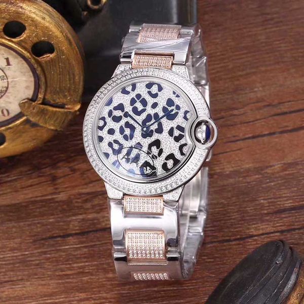 

роскошные из нержавеющей стали женская мода кварцевые часы женщины горный хрусталь повседневные платья женские часы розовое золото кристалл, Slivery;brown