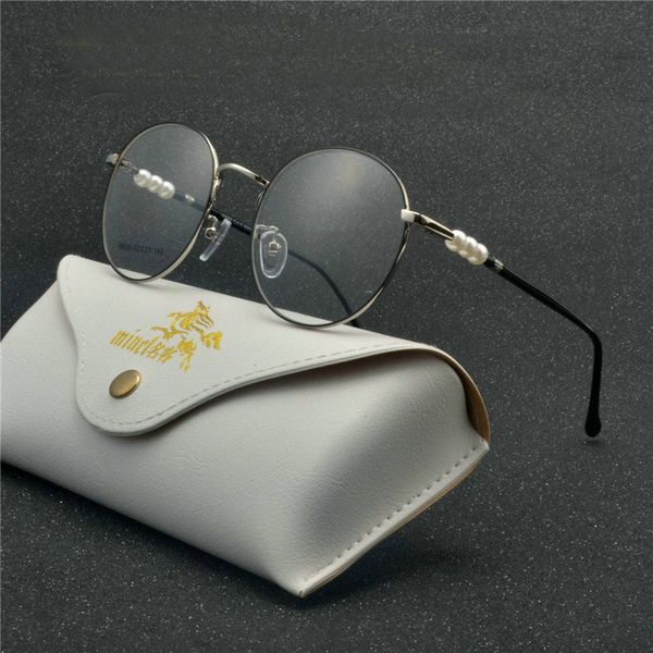 

2018 alloy eye glasses frame women gold round fake nerd clear computer reading myopia prescription optical eyewear frame fml, Silver