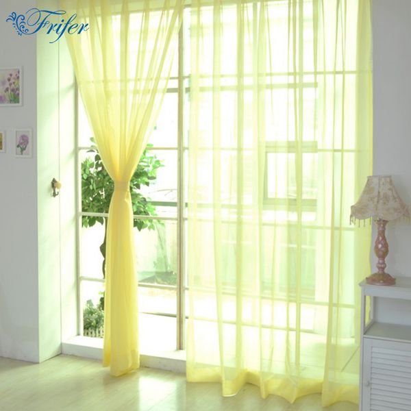 Sheer Curtains 100 200cm Cheap Modern Window Curtain Home White