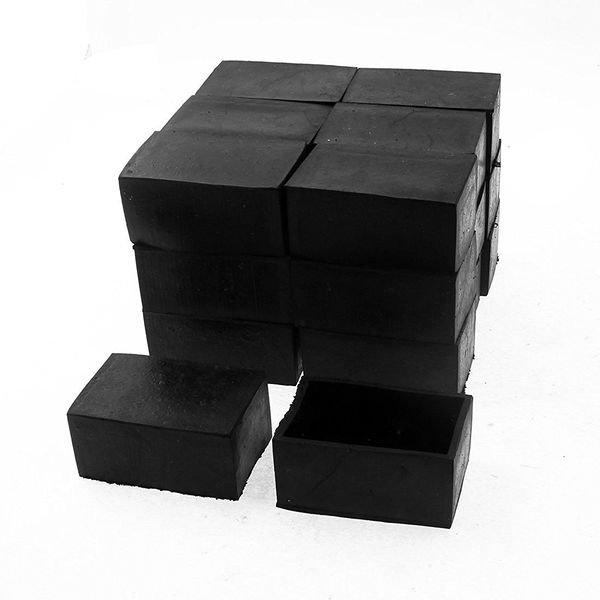 

rectangle furniture table chair foot cap cover 50mm x 30mm 20pcs black