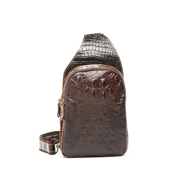 

fashion retro style cow genuine leather mens sling bag single shoulder bag men chest crossbody bag waist pack for man bolsas masculina