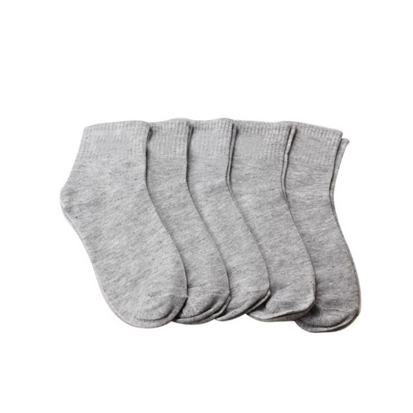 

5 pair men ankle socks men's cotton low cut socks  grey, Black