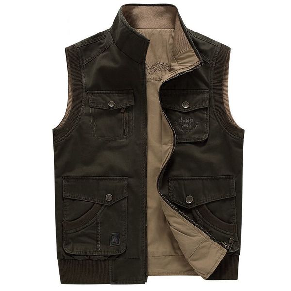 

2018 men's vest sleeveless jacket plus big size waistcoat male pgrapher large size 5xl 6xl 7xl 8xl 9xl many pocket unloading, Black;white