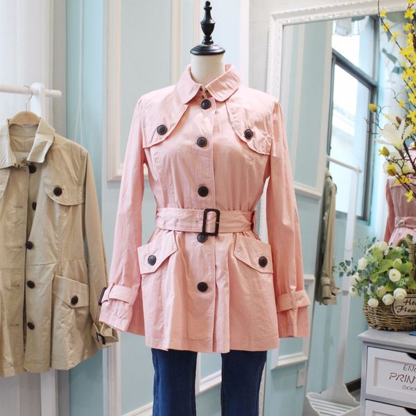 

2018 autumn winter fashion streetwear vintage style solid color sashes long trench coat women casual coat outwear y-682, Tan;black