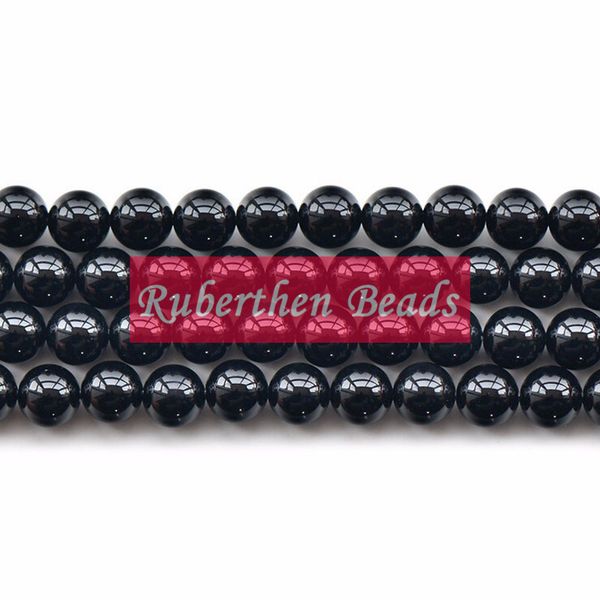 NB0001 Pedra Natural Black Onyx DIY Pulseira Beads de Alta Qualidade Solta Pedra 8mm Rodada Ágata Preta para Fazer Jóias Frete Grátis