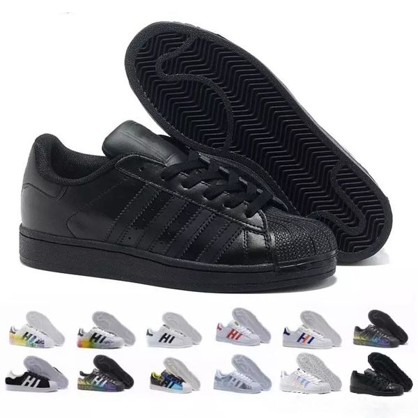 

Adidas 2018 Superstar Original Суперзвезда Оригинальная белая голограмма Радужные юниоры Золотые суперзвезды Кроссовки Оригиналы Суперзвезды Женщины Мужчины Повседневная обувь 36-45