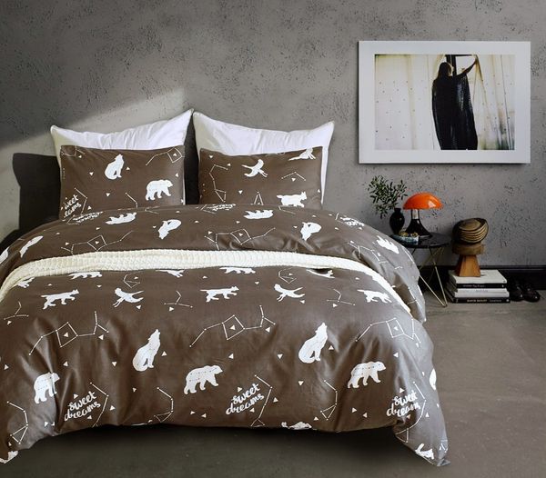 Es Constellation Polar Bear Wolf Bedding Duvet Cover Set Pillow Case Free Es Constellation Polar Bear Wolf Bedding Duvet Cover Set Pillow Case Us Twin Queen