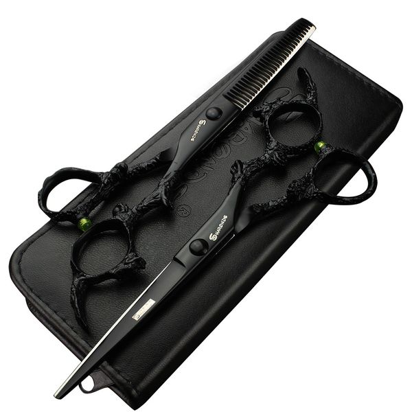 

6-inch salon special hairdressing scissors black faucet hairdresser professional modeling tools barber scissors set