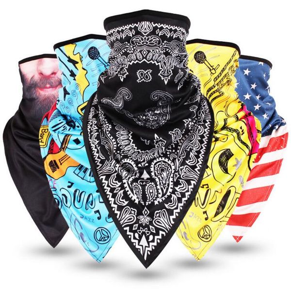 

cycling bandana summer outdoor sports scarf bike triangle headwear ride neck mask bicycle headband scarf magic scarf equipment, Blue;gray