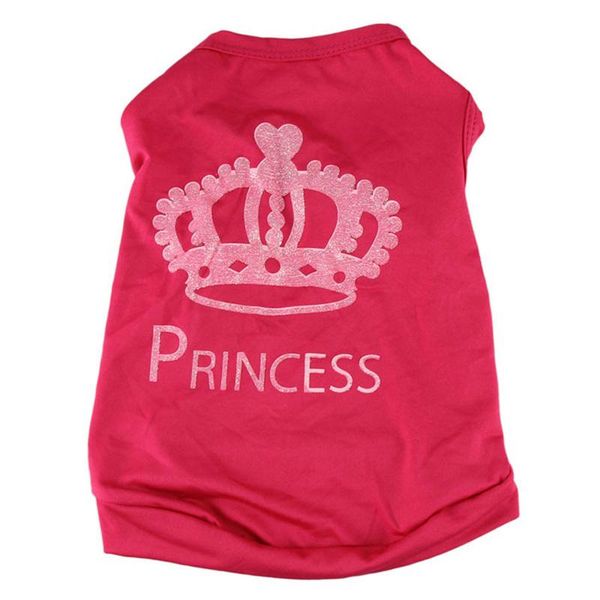 

fashion pet dog cat cute crown princess t-shirt clothes vest summer coat puggy clothing pet products price