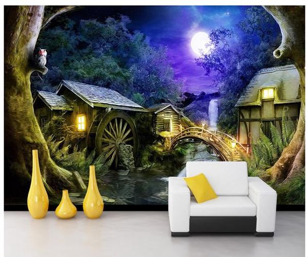 

custom any size fantasy hut decorative painting mural wall mural p wallpaper