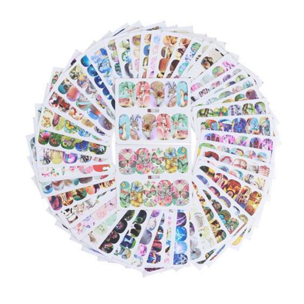 

50pcs flower 3d nail art stickers decoration decals manicure muticolor butterfly cat animal nail sticker decoration tips 30p1020, Black