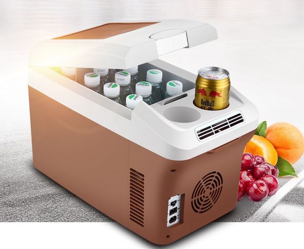 

new arrival portable outdoor picnic ice basket mini car fridge drink food cooler box fruit fresh-keeping family car universal 15l