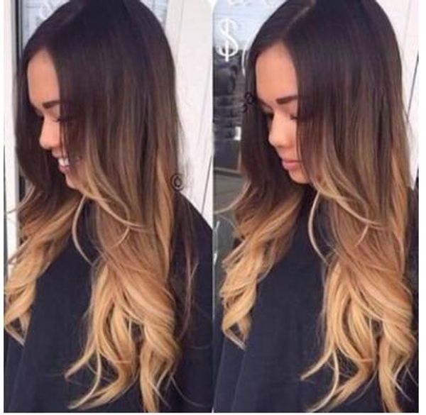 

The European and American wig women are divided into black gradual change, flax yellow and large wave volume cross-border goods source.