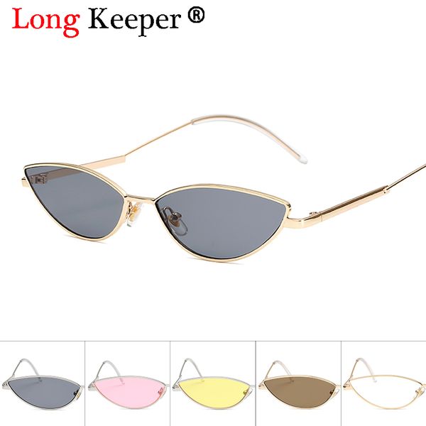 

2018 fashion tiny cat eye 90s sunglasses vintage retro gold metal frame small cateye sun glasses women summer shades gifts uv400, White;black