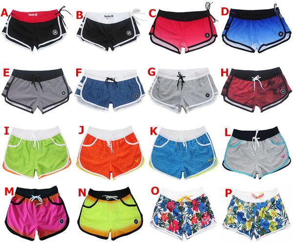 Damen-Strandshorts aus elastischem Stoff, Boardshorts, Bermudas, Shorts, Bademode, Badehose, Badehose, niedrig, sexy, lässige Shorts, schnell trocknende Surfhose