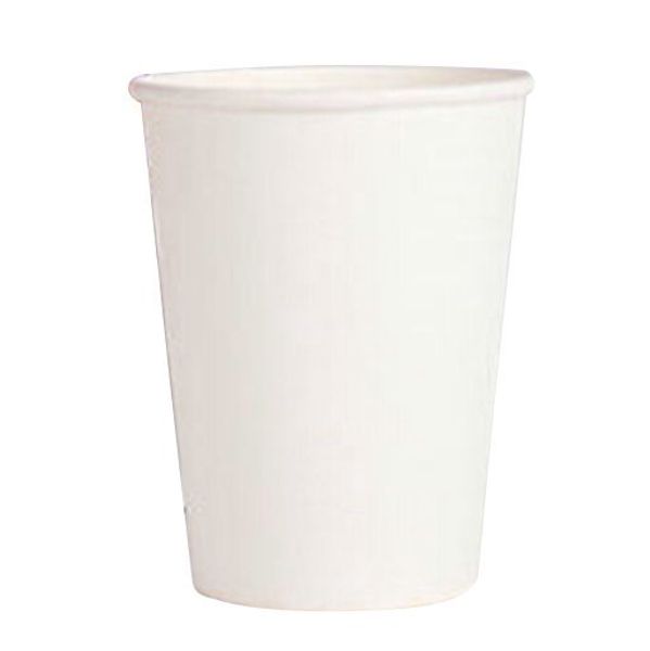 

boutique doda 20 paper cups (9oz) - plain solid colours birthday party tableware catering (white
