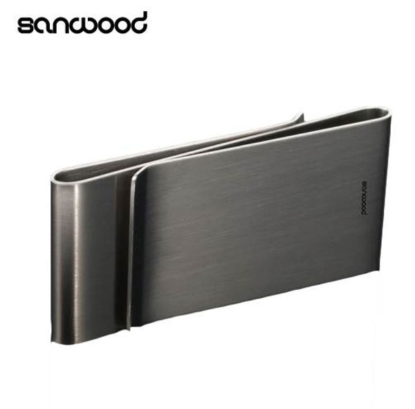 Titolare della carta di credito del portafoglio della borsa del fermasoldi sottile di colore argento dell'acciaio inossidabile 9R3F