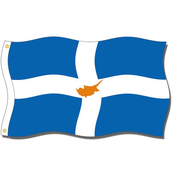 

good flag]semaia_tes_kyprou flags 3x5ft 150x90cm 100% polyester,canvas head with metal grommet,used indoors or outdoors