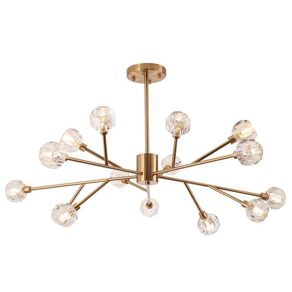 

modern brass crystal chandelier g4 led pendant light ceiling lamp fixture new for dinning room home decor h066