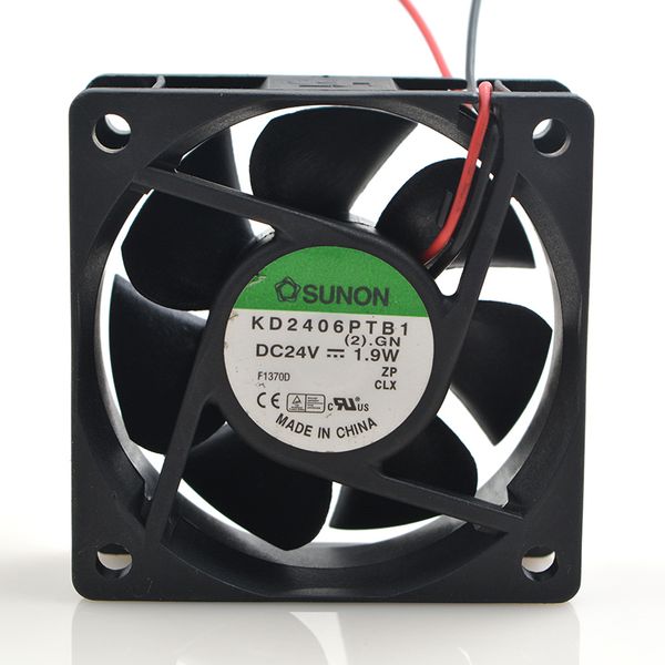 

sunon kd2406ptb1 60*60*25mm 24v 1.9w 6025 6cm 2-wire converter cooling fan