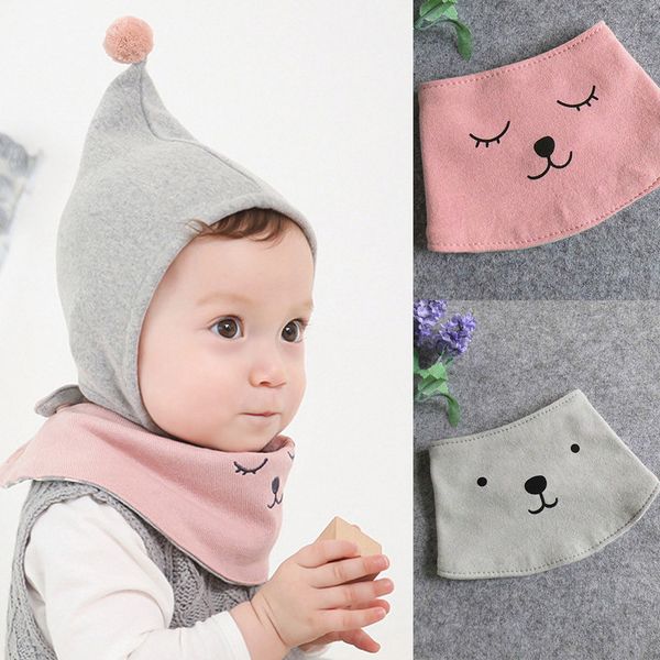

chamsgend fashion two style cartoon printing cashmere warm boy girl kid toddler bandana baby bibs saliva towel bibs jul25 p30