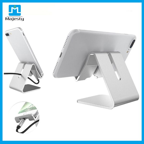 2019 Supporto da tavolo per tablet per telefono cellulare universale in metallo alluminio per iP 7/7 Plus 6s 6 5s 5 cellulare per ebook Kindle