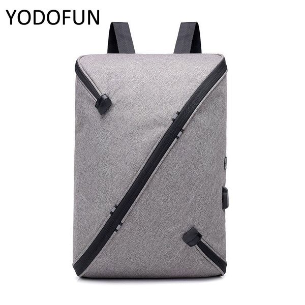 

Бизнес Мужчины Рюкзак Многофункциональный USB Подзарядка Личность Диагональ Молн