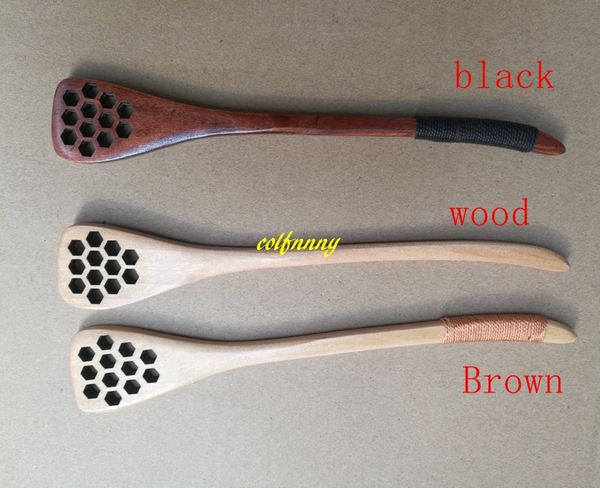 

100pcs/lot 18.5x2.8cm wooden carving honey stirring wood honey spoon honeycomb carved dipper kitchen tool