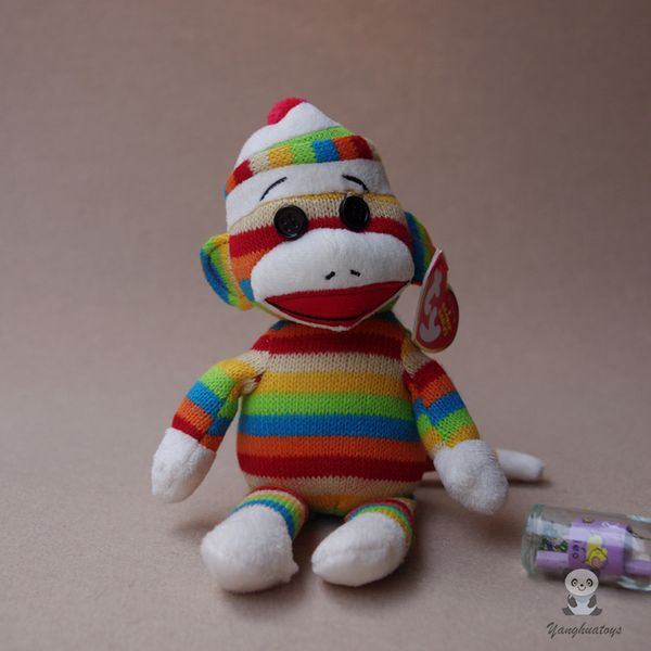 

stuffed animal kawaii baby toy cute rainbow sock monkey doll plush monkey kids toys gift shops
