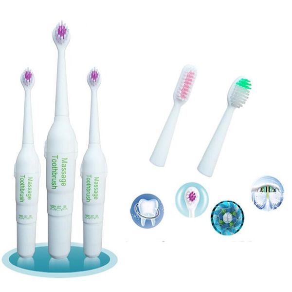 

3 heads electric toothbrush rotating type brush heads battery operated teethbrush sell teeth whitening for adults children