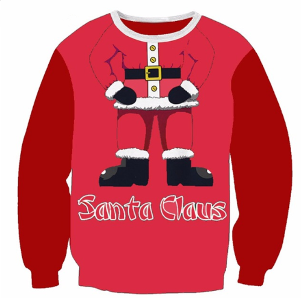 

new fashion cute santa claus 3d print sweats fashion clothing women men sweatshirt casual pullovers k146, Black