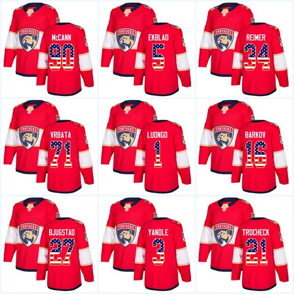

Youth USA Flag Stitched Florida Panthers 1 Roberto Luongo 5 Aaron Ekblad 16 Aleksander Barkov 18 Micheal Haley Radim Vrbata Hockey jerseys