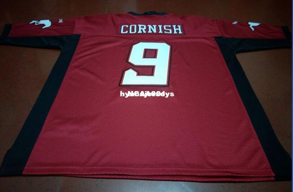 

men calgary stampeders jon cornish #9 red college jersey or custom any name or number jersey, Black;red