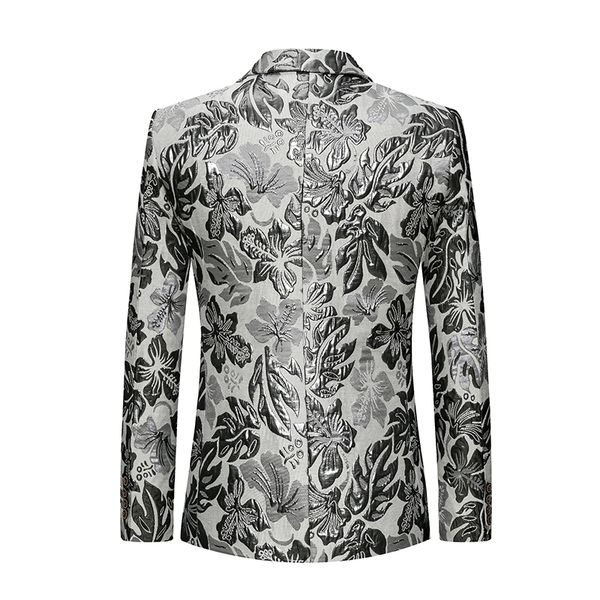 

new arrival mens printing blazers casual slim fit prom dress blazer men's coats fashion suit jacket for men full size m-6xl, White;black