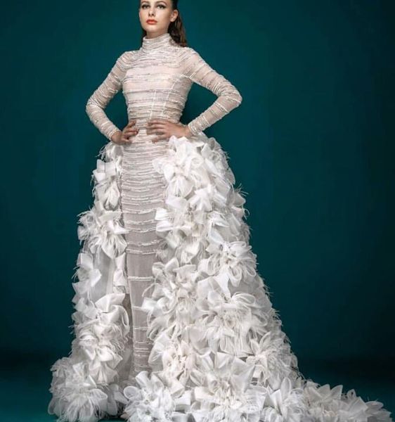 

evening dress long dress white appliques with trail high neck crystals beaded prom dresses cocktail party dresses evening dresses, Red