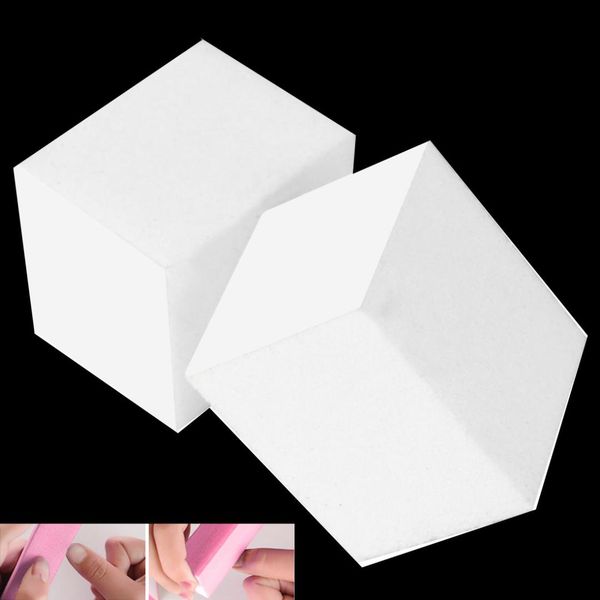 

5pcs mini white tofu block four squares nail tool buffering professional mini bean curd nail file art manicure tools