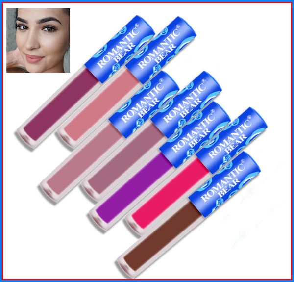 

matte lipstick lip gloss makeup romantic bear brand long lasting labials rouge a levre matte liquid waterproof makeup lipstick bea113a dhl