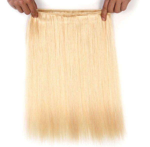 Горячий Новый Бразильский Виргинские Волосы Прямые Платиновые Блондинка Человеческих Волос Плетение Уток Волос 16 