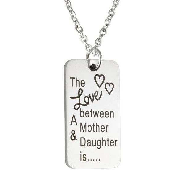Edelstahl-Schlüsselanhänger mit silbernem Anhänger „Die Liebe zwischen Mutter und Tochter ist...“ – Muttertagsgeschenk, Doppelherz-Schlüsselanhänger für Familienfrauen