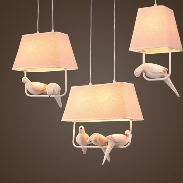 

rural iron pendant lights simple living room dining room bedroom light modern creative personality small bird study pendant lamps lighting