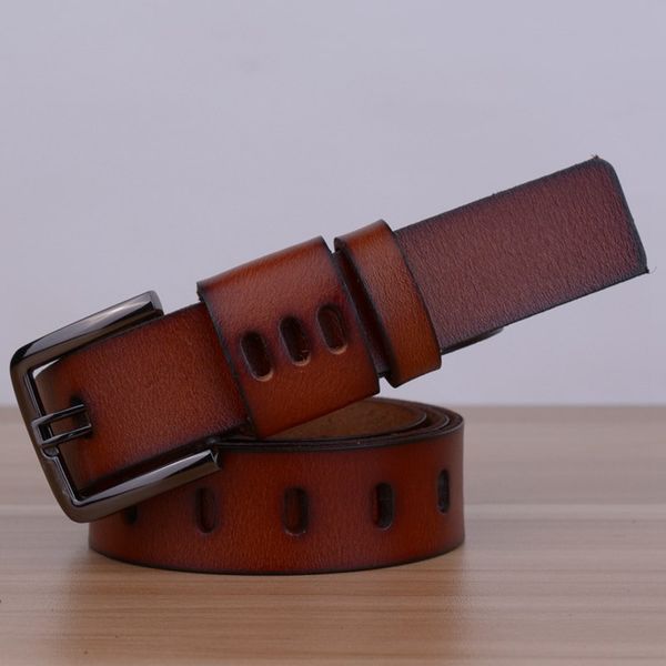 

genuine leather women belt classics design leather female belt strap luxury vintage style strap for women, Black;brown