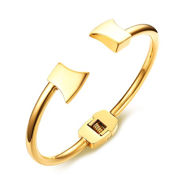 

fireman's axe cuff bracelet for womens stainless steel golden cuff bangle brackelts brazale womans jewelry, White