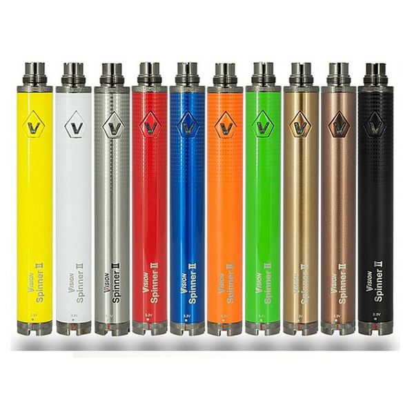 

Видение Spinner II 2 Twist 1600mAh Емкость батареи VV Mini 0.1V Voltage E Cigarette Vape Pen Ego EVOD 510 Thread