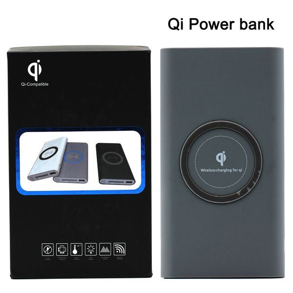 

10000mah portable charger qi wireless charging power bank fast charging for samsung notes8 for iphone 8 iphone x with retail box