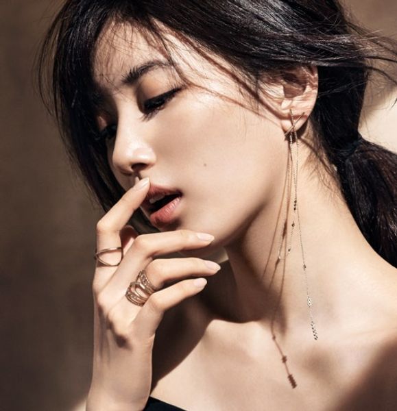 

tjp 14k gold drill with cross fringed ear studspure silver s925 tassel thread long earrings