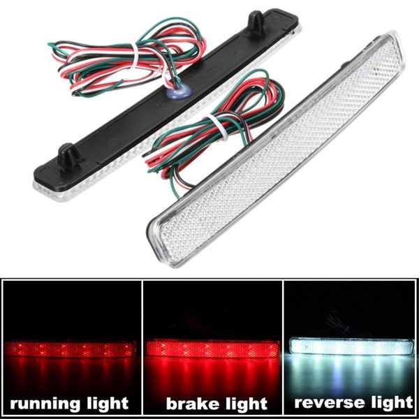 

2x for vw transporter t5 24 led auto rear reflectors bumper tail fog lamp brake snight running lights driving reverse light