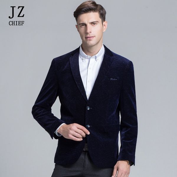 

jz chief spring autumn corduroy jacket men business blazer slim fit smart casual velvet blazer masculine coat outerwear overcoat, White;black