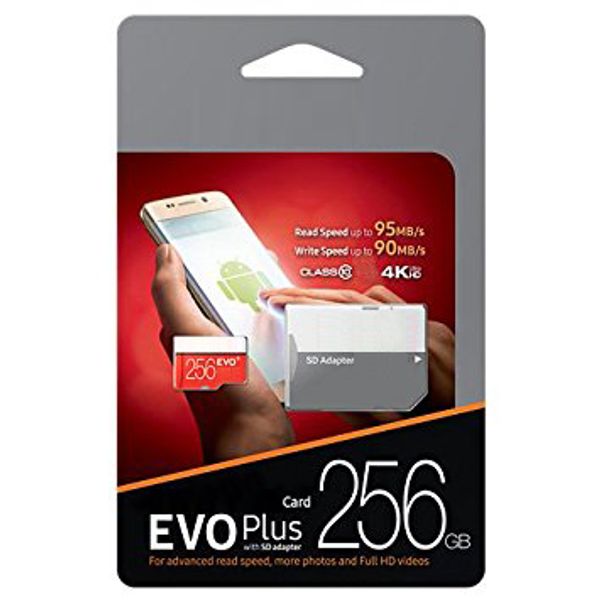 

2020 black evo plus+ 100mb/s 95mb/s 32gb 64gb 128gb 256gb c10 tf flash memory card class 10 sd adapter retail blister package u1 u2 u3