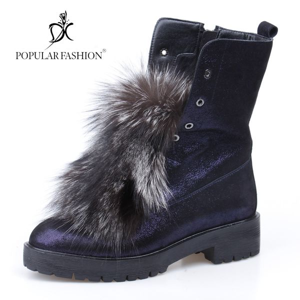 Compre Botas De Piel De Zorro Botas De Nieve Moda Mujer Invierno 2018 Botas De Lujo De Lujo Botines De Dama Calientes De Lana De Cuero Genuino A Compre Botas De Piel De Zorro Botas De Nieve Moda Mujer Invierno 2018 Botas De Lujo De Lujo Botines De Dama Calientes De Lana De Cuero Genuino A